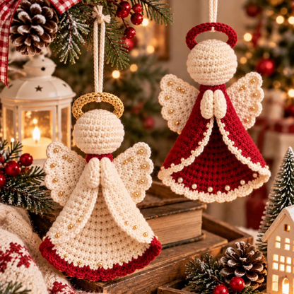 Christmas Angel Crochet Pattern PDF, Amigurumi Ornament