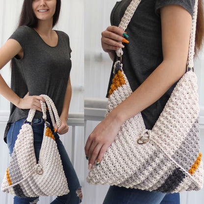 VEGAS Crochet Handbag Pattern PDF | Folded Boho Tote Bag Tutorial | Beginner-Friendly Crochet Purse | Market & Beach Bag | Instant Digital Download