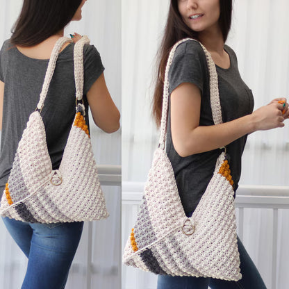 VEGAS Crochet Handbag Pattern PDF | Folded Boho Tote Bag Tutorial | Beginner-Friendly Crochet Purse | Market & Beach Bag | Instant Digital Download