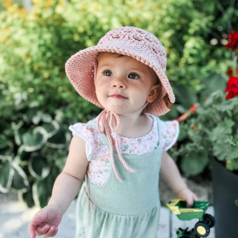 CROCHET PATTERN/ Wallflower Granny Stitch Hat, Crochet Bucket Hat Pattern, Crochet Summer Hat Pattern
