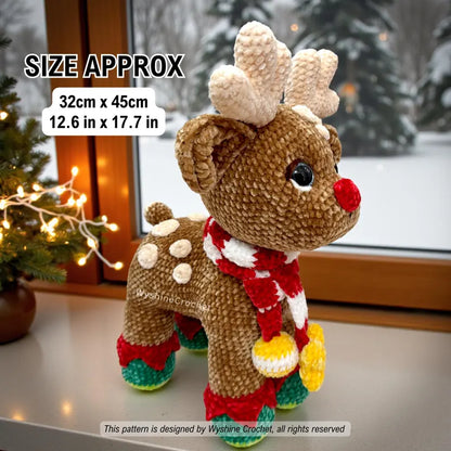 3-in-1 Christmas Reindeer Family Crochet Pattern PDF | Reindeer Amigurumi Bundle | Holiday Plushie Pattern | Christmas Crochet Decor | Instant Download