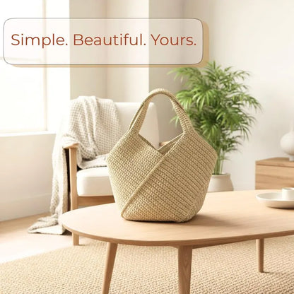 Crochet Tote Bag Pattern PDF | Beginner-Friendly Shoulder Bag Tutorial | Modern Beach Tote | Shopping Bag Crochet Pattern | Instant Download + Video Tutorial