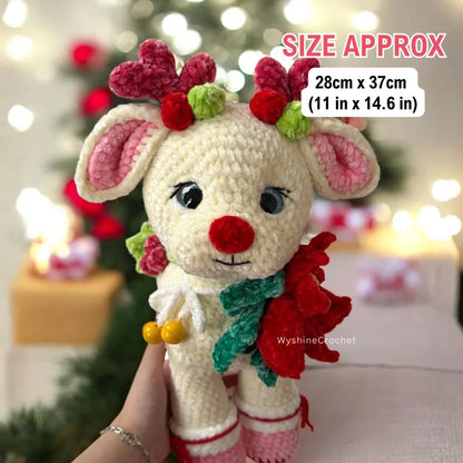 3-in-1 Christmas Reindeer Family Crochet Pattern PDF | Reindeer Amigurumi Bundle | Holiday Plushie Pattern | Christmas Crochet Decor | Instant Download