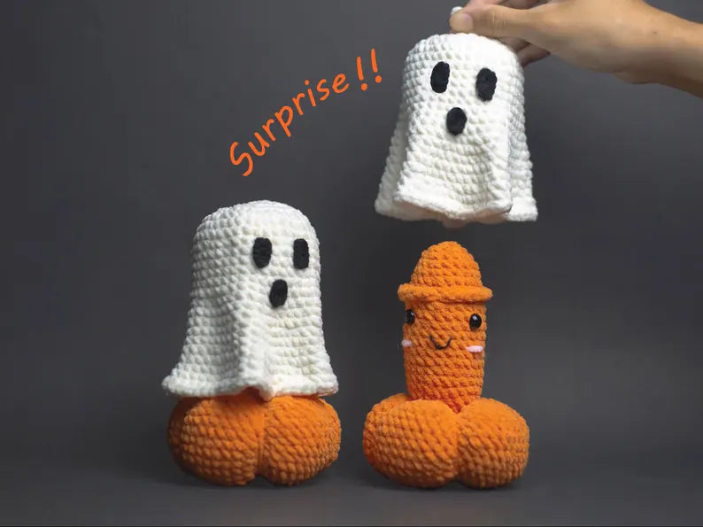 Surprise Halloween Ghost Crochet Pattern PDF | Funny Hidden Reveal Amigurumi | Beginner Friendly Halloween Decor | Instant Download