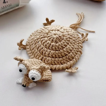 5-in-1 Funny Animal Coasters Crochet Pattern PDF | Squirrel, Frog, Duck, Swan & Donkey | Stress-Relief Crochet | Instant Download