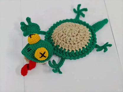 5-in-1 Funny Animal Coasters Crochet Pattern PDF | Squirrel, Frog, Duck, Swan & Donkey | Stress-Relief Crochet | Instant Download