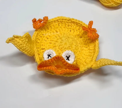 5-in-1 Funny Animal Coasters Crochet Pattern PDF | Squirrel, Frog, Duck, Swan & Donkey | Stress-Relief Crochet | Instant Download