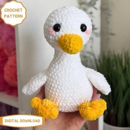 No-Sew Dress-Up Goose Crochet Pattern PDF | Goose Amigurumi Plush with 5 Cute Outfits | Spring Farm Animal Crochet | Digital Download