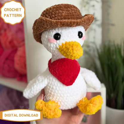No-Sew Dress-Up Goose Crochet Pattern PDF | Goose Amigurumi Plush with 5 Cute Outfits | Spring Farm Animal Crochet | Digital Download