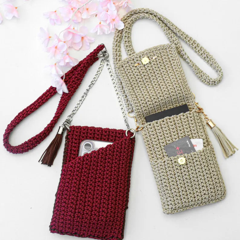 LISBON Crochet Crossbody Phone Purse Pattern PDF | Beginner-Friendly Phone Bag Tutorial | Crochet Phone Holder | Mini Crossbody Bag | Instant Digital Download