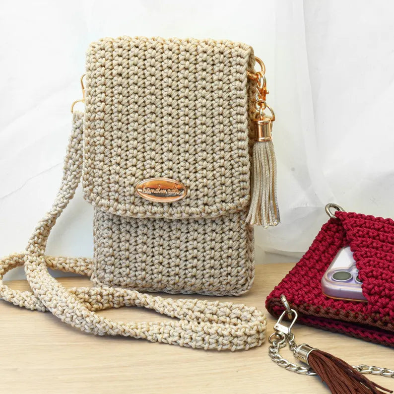 LISBON Crochet Crossbody Phone Purse Pattern PDF | Beginner-Friendly Phone Bag Tutorial | Crochet Phone Holder | Mini Crossbody Bag | Instant Digital Download