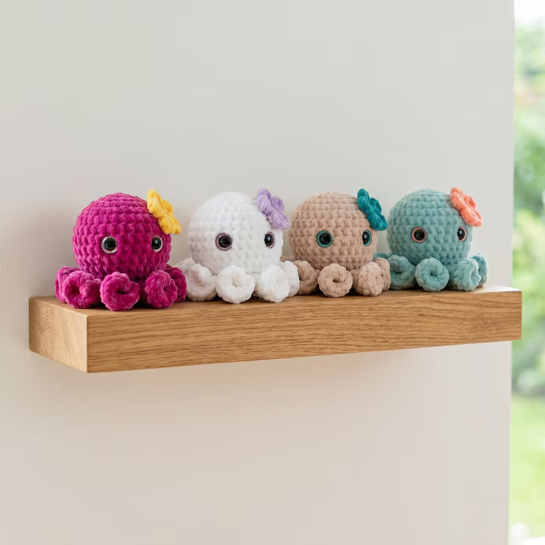 No-Sew Octopus Crochet Pattern PDF – Cute Amigurumi Plush Octopus | Beginner Digital Download with Step-by-Step Video Tutorial