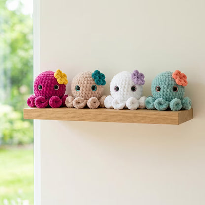 No-Sew Octopus Crochet Pattern PDF – Cute Amigurumi Plush Octopus | Beginner Digital Download with Step-by-Step Video Tutorial