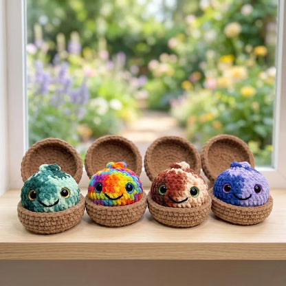 Dumpling & Steamer Crochet Pattern PDF – Cute No-Sew Amigurumi Plush | Beginner Digital Download with Step-by-Step Video Tutorial