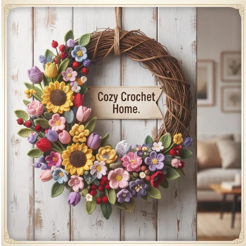 Golden Wool™ |400+ Crochet Flower Patterns Bundle | PDF Crochet Bouquet Collection | Roses, Tulips, Sunflowers & More | Step-by-Step Guide + Video Tutorial