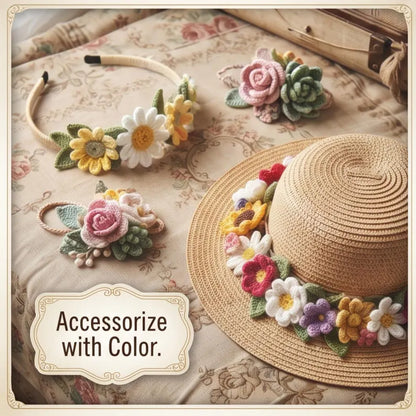 Golden Wool™ |400+ Crochet Flower Patterns Bundle | PDF Crochet Bouquet Collection | Roses, Tulips, Sunflowers & More | Step-by-Step Guide + Video Tutorial