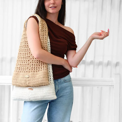 5 Sizes Easy Crochet Bag Pattern PDF | Sydney Crochet Tote Bag | Mesh Market Bag | Beach & Shopping Bag | Beginner-Friendly | Instant Download + Video Tutorial