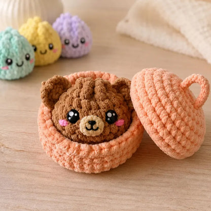 7-in-1  Dumplings & Steamer Crochet Pattern PDF – 7 Cute No-Sew Animal Dumplings | Beginner Digital Download with Step-by-Step Video Tutorial