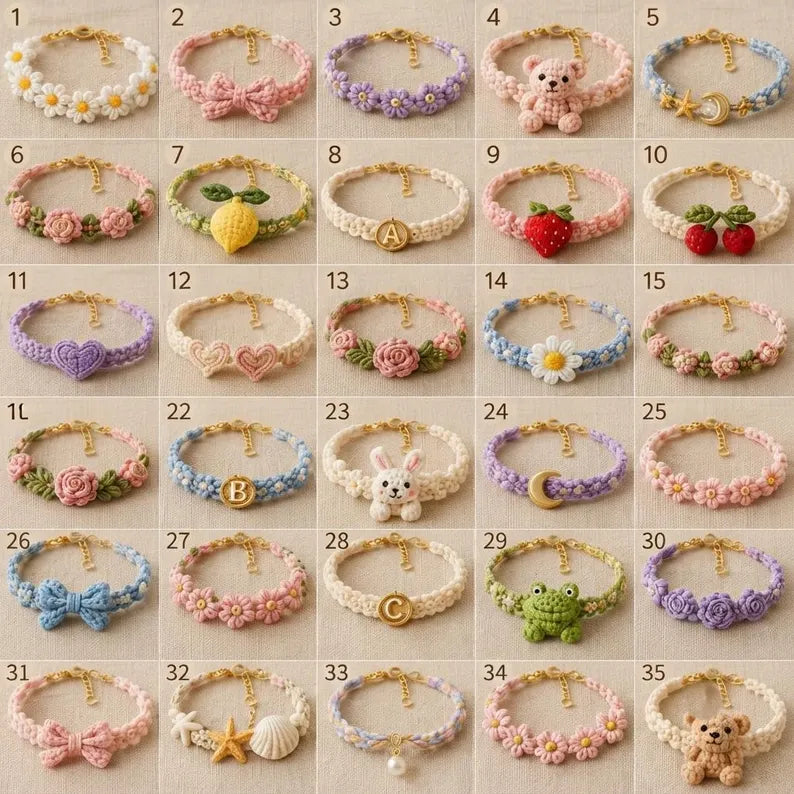 35 Crochet Bracelet Pattern Bundle PDF | Floral, Bow, Animal & Charm Bracelet Tutorials | Beginner-Friendly Crochet Jewelry | Instant Download + Video Tutorial
