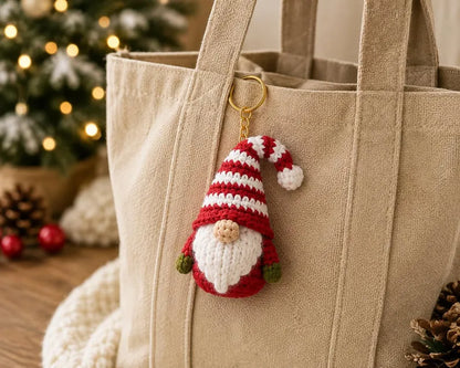 10-in-1 Christmas Gnome Crochet Pattern Bundle PDF | Mini Amigurumi Gnome Keychains & Holiday Ornaments | Instant Download