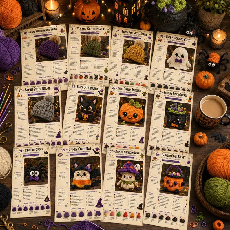 60+ Halloween Crochet Patterns Bundle – Cute & Spooky Amigurumi PDF Patterns