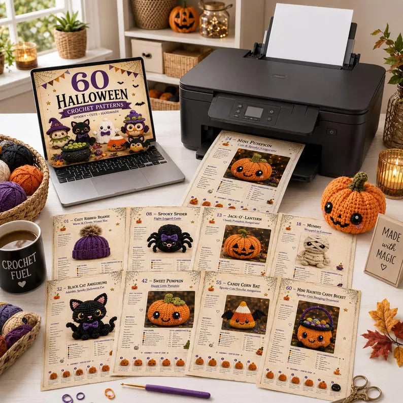 60+ Halloween Crochet Patterns Bundle – Cute & Spooky Amigurumi PDF Patterns