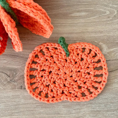 8-in-1 Pumpkin Coaster Set Crochet Pattern PDF | 8 Coasters Transform Into a 3D Pumpkin | Fall Halloween Table Decor