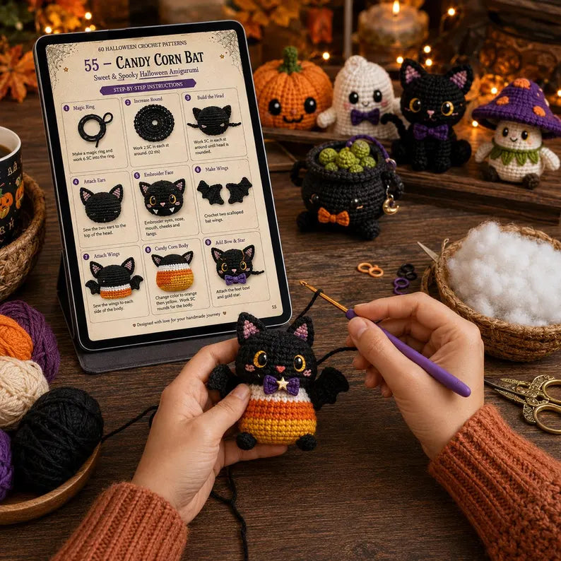 60+ Halloween Crochet Patterns Bundle – Cute & Spooky Amigurumi PDF Patterns