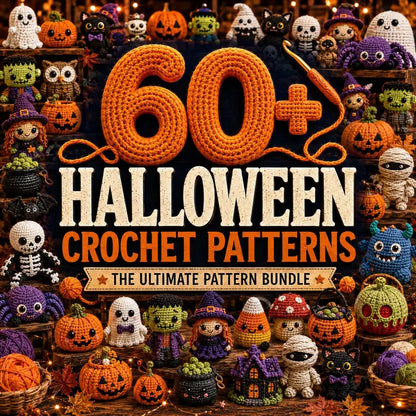 60+ Halloween Crochet Patterns Bundle – Cute & Spooky Amigurumi PDF Patterns