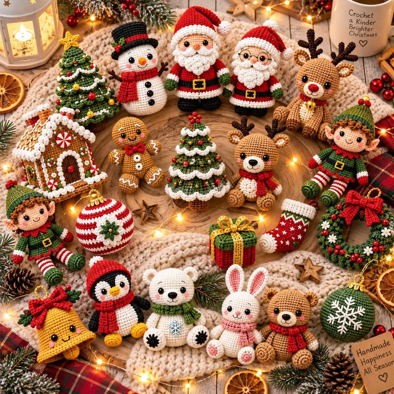 540+ Christmas Crochet Patterns Bundle PDF, Holiday Amigurumi