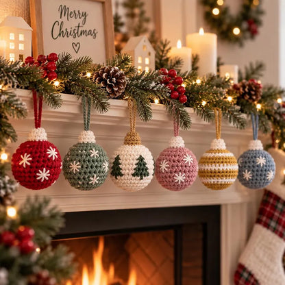 Crochet Christmas Ornament Pattern PDF | Christmas Bauble Crochet Pattern | Beginner Friendly Holiday Tree Decor | Handmade Xmas Ornament | Instant Download