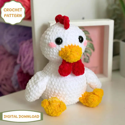 3-in-1 No-Sew Bird Crochet Pattern Bundle PDF | Flamingo Mallard Duck & Chicken Amigurumi | Cute Plush Pattern | Digital Download
