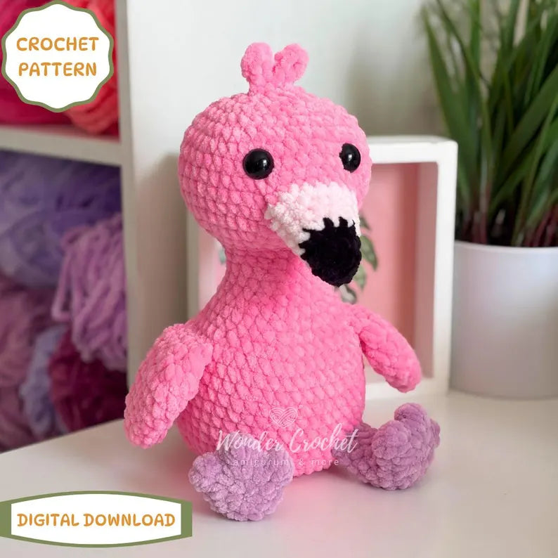 3-in-1 No-Sew Bird Crochet Pattern Bundle PDF | Flamingo Mallard Duck & Chicken Amigurumi | Cute Plush Pattern | Digital Download