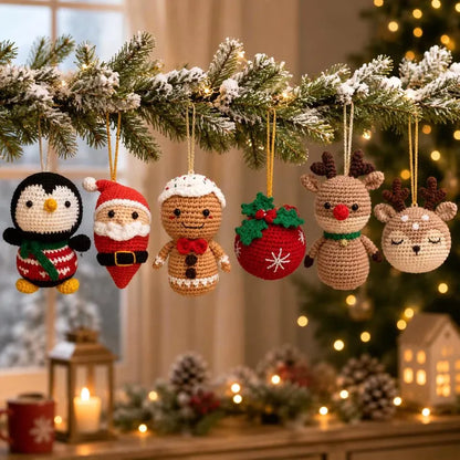 50-in-1 Christmas Wind Spinner Crochet Pattern Bundle PDF | Spiral Hanging Ornaments | Santa, Reindeer, Snowman & Holiday Decor