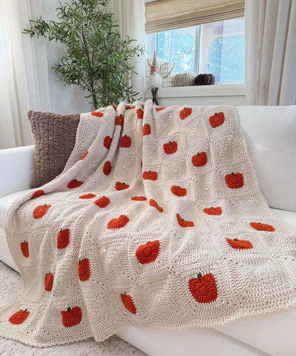 Pumpkin Patch Blanket Crochet Pattern PDF | Fall Granny Square Blanket | Cozy Autumn Throw Pattern + Video Tutorial | Digital Download