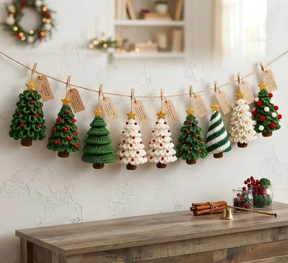 10-in-1 Christmas Tree Crochet Pattern Bundle PDF | Mini Holiday Ornaments & Amigurumi Trees | Christmas Decor | Instant Download