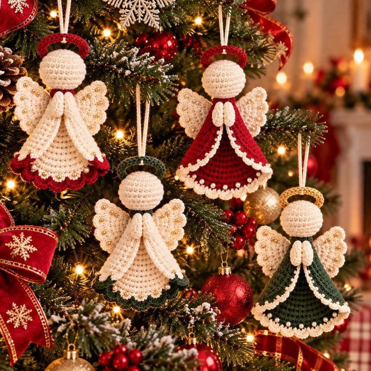 Christmas Angel Crochet Pattern PDF, Amigurumi Ornament