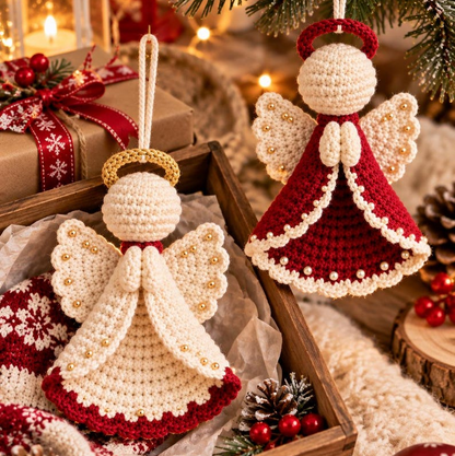 Christmas Angel Crochet Pattern PDF, Amigurumi Ornament