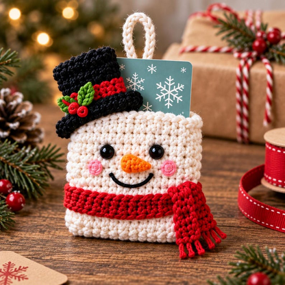 Crochet Christmas Gift Card Holder Pattern PDF, 8-in-1 Ornament Bundle, Holiday Gift Card Pockets, Christmas Crochet Patterns