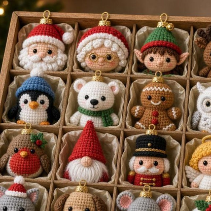 20 Crochet Christmas Ornament Patterns PDF, Beginner Amigurumi Baubles