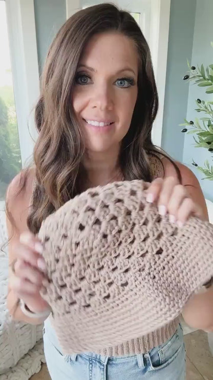 CROCHET PATTERN/ Wallflower Granny Stitch Hat, Crochet Bucket Hat Pattern, Crochet Summer Hat Pattern